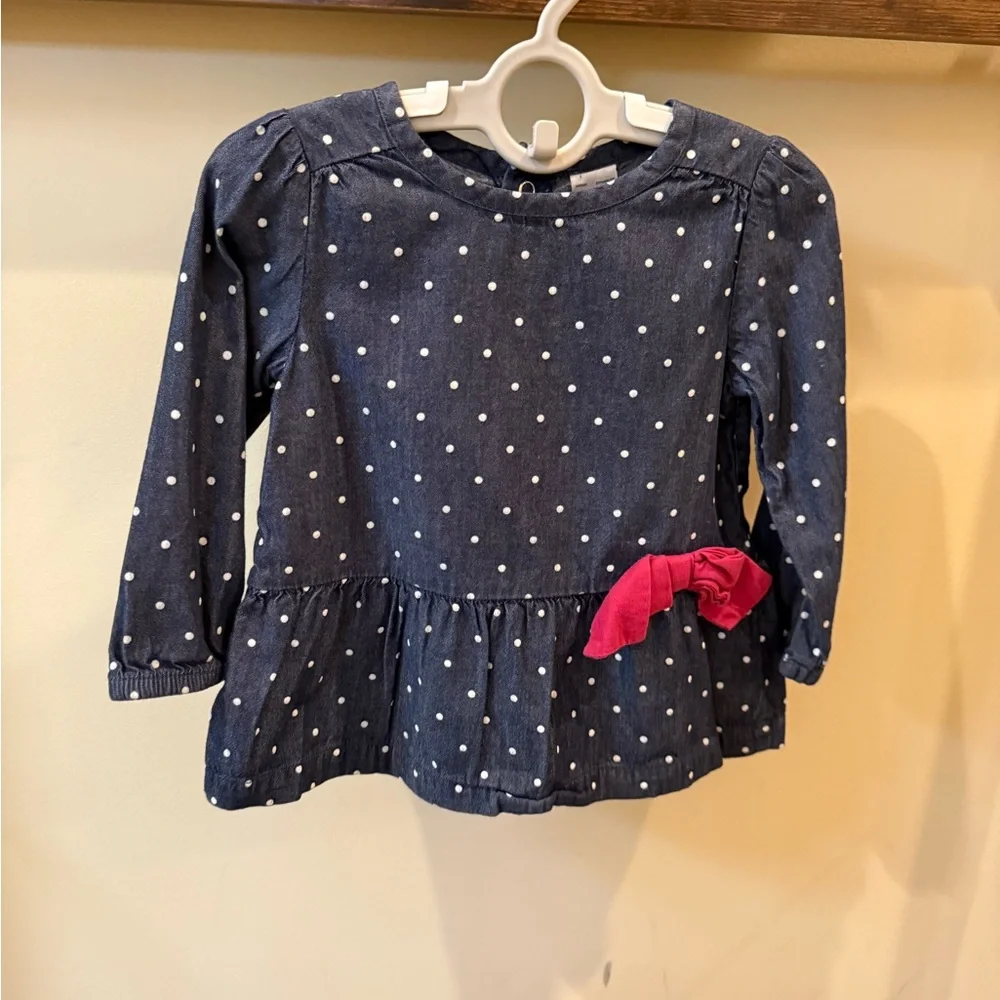 Genuine Kids Toddler Girls FALL Outfits Denim Shirts Tweed Skirt